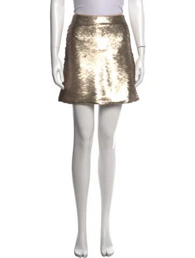 Pre-owned Marella Patterned Mini Skirt W/ Tags In Neutral