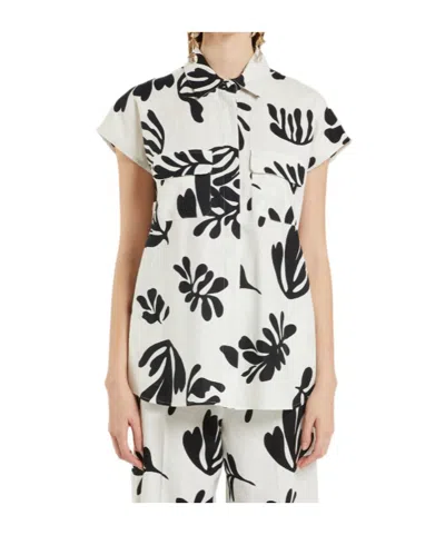 Marella Patterned Shirt In White