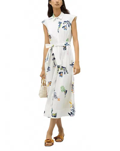 Marella Pier Cap Midi Dress In Optical White