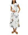 Marella Pier Cap Midi Dress In Optical White In Optical White