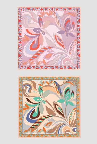Marella Pink-orange Reversible Scarf In Other