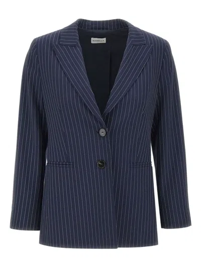 MARELLA PINSTRIPE-PRINT BLAZER