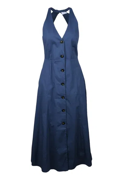 Marella Pioppo Midi Shirtdress In Blue