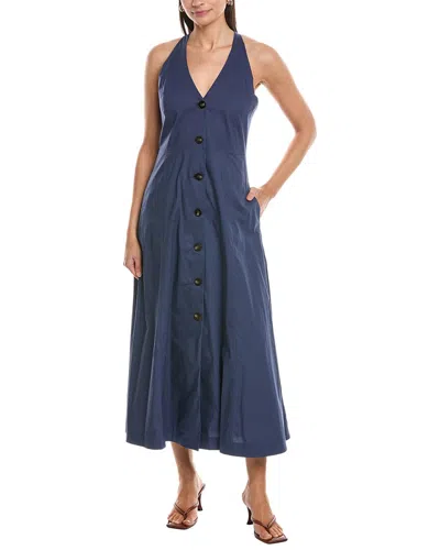 Marella Pioppo Midi Shirtdress In Navy