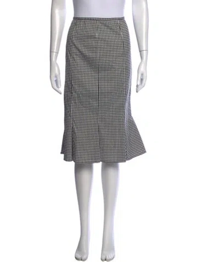 Pre-owned Marella Plaid Print Midi Length Skirt In Multicolor