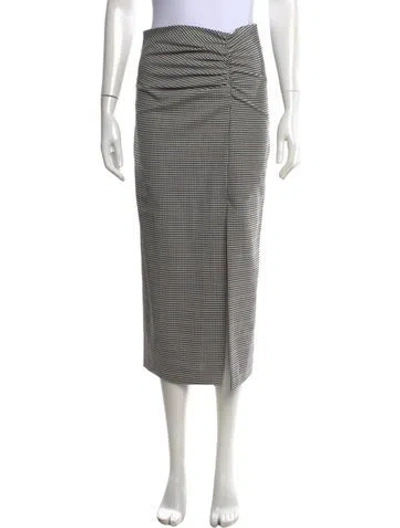 Pre-owned Marella Plaid Print Midi Length Skirt W/ Tags In Multi