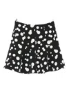 Marella Pleated Ball-print Mini Skirt In Black