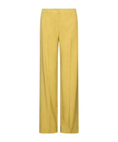 Marella Pleated Casual Trousers In Yellow
