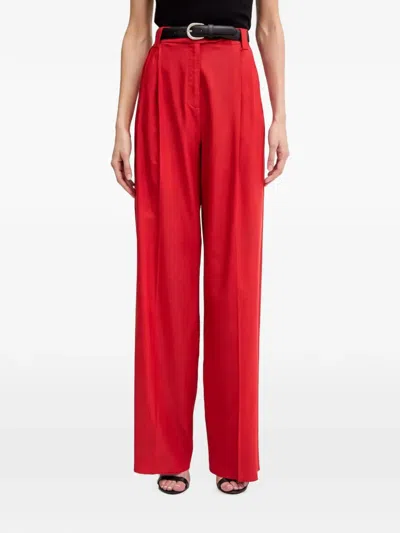 Marella Pleated Palazzo Pants In Red