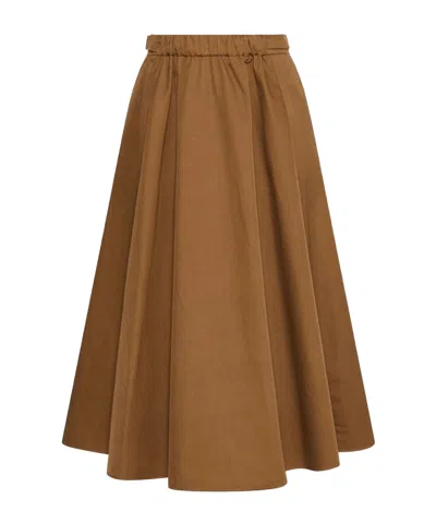 Marella Pleated Skirt In Brown