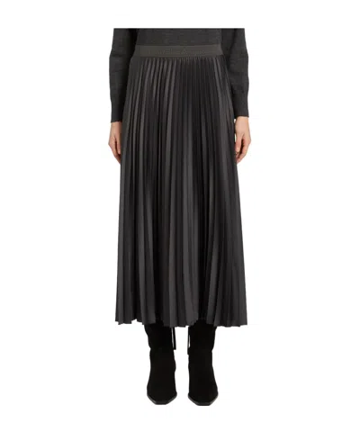 Marella Pleated Skirt In Brown