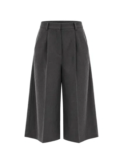 Marella Pleated Tailored Trousers In Gray