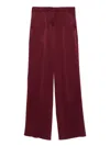Marella Pleated Wide-leg Trousers In Burgundy