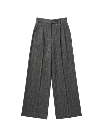 Marella Pleated Wide-leg Trousers In Gray