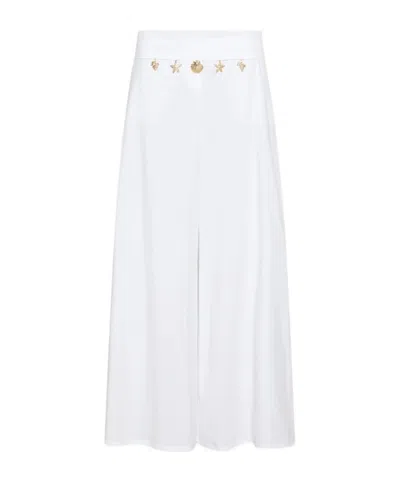 Marella Pocket Casual Pants In White