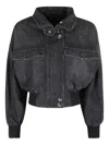 Marella Cropped Denim Jacket In Black