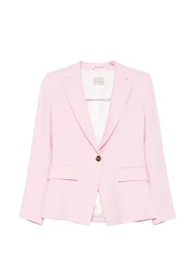 Marella Pocket Single-breasted Blazer In Pink