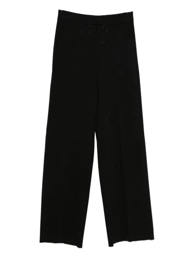 Marella Pola Embellished Trousers In Black