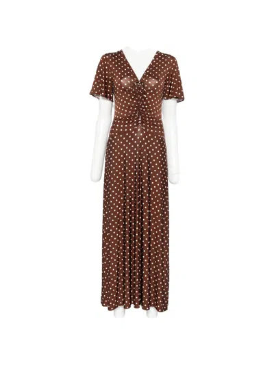 Marella Polka-dot Dress In Brown