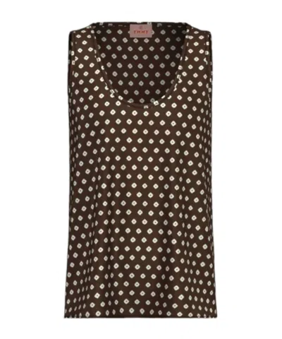 Marella Polka Dot Vest In Brown