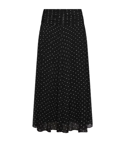 Marella Polka-dot Maxi Skirt In Black