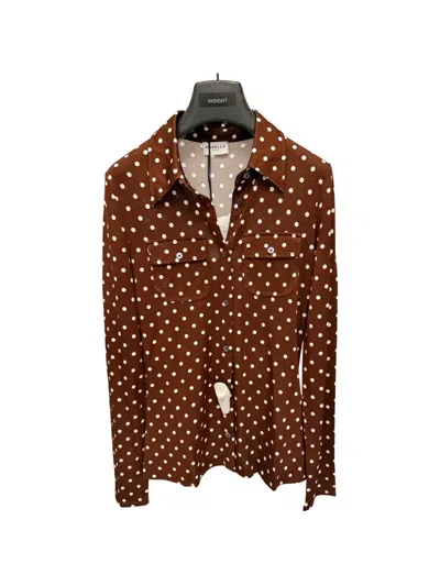 Marella Polka-dot Pocket-detail Shirt In Brown