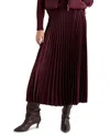 Marella Pontiac Pleat Skirt In Burgundy