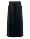 Marella Pontiac Plissé-pleated Midi Skirt In Black