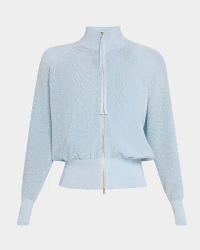 Marella Porto2 Shimmer Turtleneck Jacket In Ice