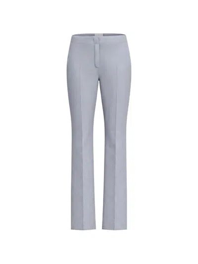 Marella Pressed-crease Belt-loop Trousers In Gray