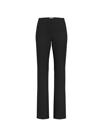 Marella Pressed-crease Straight-leg Trousers In Black