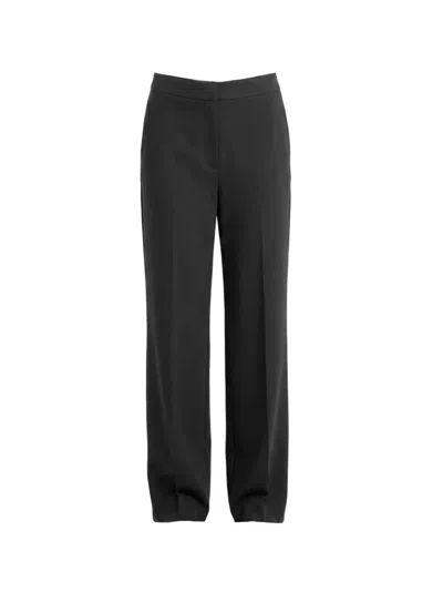 Marella Pressed-crease Straight-leg Trousers In Black