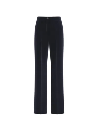 Marella Pressed-crease Trousers In Black