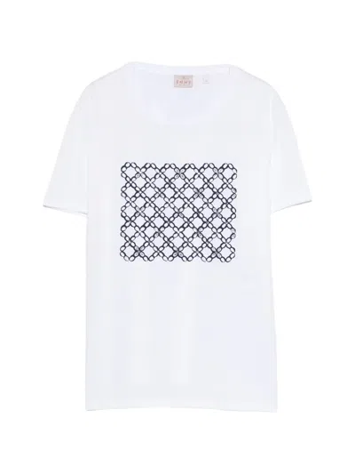 Marella Print T-shirt In White