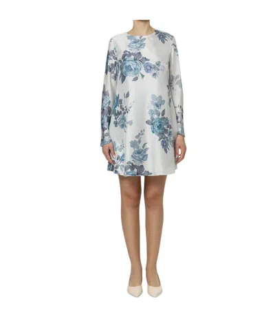 Marella Printed Long-sleeve Dress In Multi