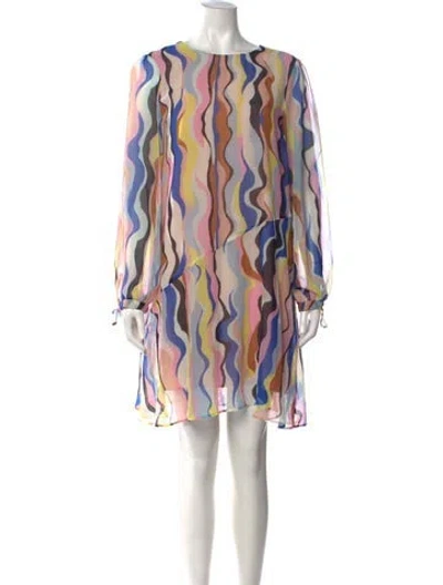 Pre-owned Marella Printed Mini Dress In Multicolor