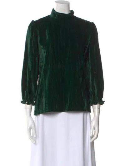 Pre-owned Marella Printed Mock Neck Blouse In Multi