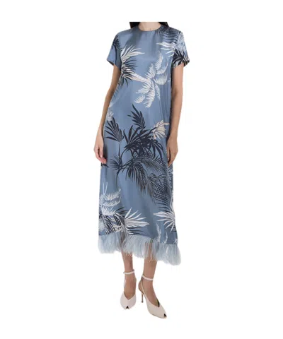 Marella Printed Short-sleeve Dress In Multi