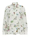 Marella Printed Silk Shirt - Cream In Multi