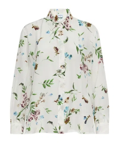 Marella Printed Silk Shirt - Cream In Multi