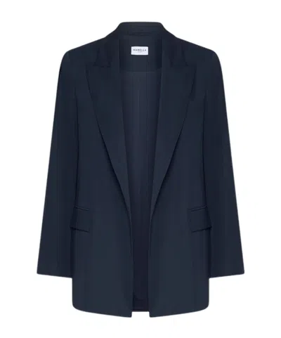 Marella Pure Cotton Gabardine Blazer In Blue