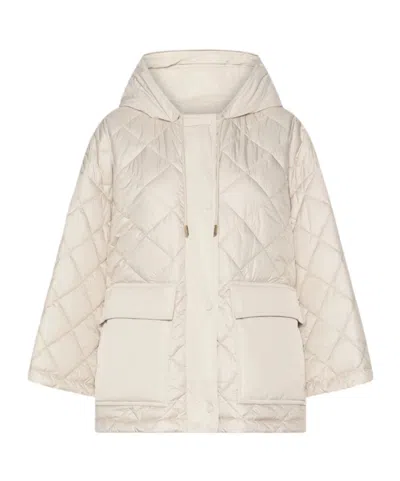 Marella Quilted Hooded Padded Jacket In Pink
