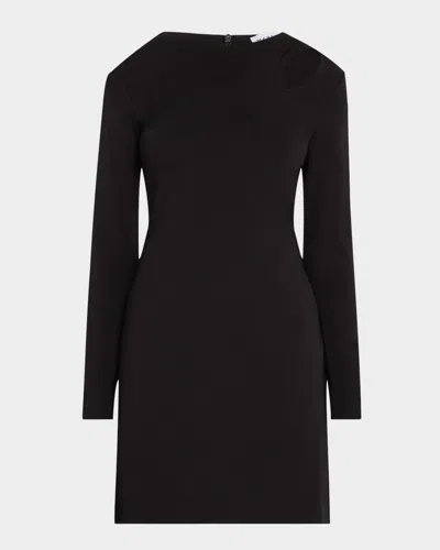 Marella Radica Cutout Long-sleeve Mini Dress In Black