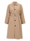 Marella Ragusa Belted Button Coat In Brown