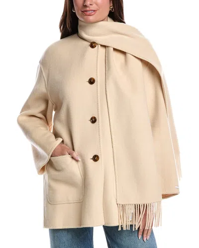 Marella Rally Wool-blend Coat In Neutral