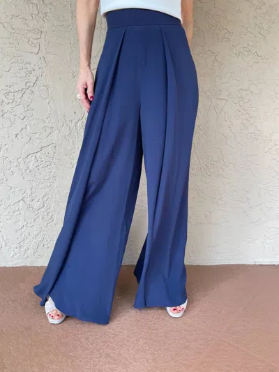 Marella Rango Long Trouser In 005 Navy In Blue