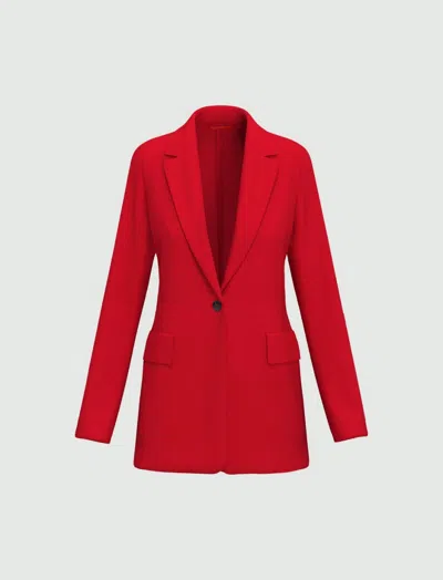 Marella Red Woman Single-breasted Jacket In Other