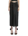 Marella Remote2 Draped Straight Midi Skirt In Dark Grey