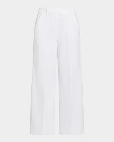 Marella Reseda1 Cropped Wide-leg Pants In White Garment