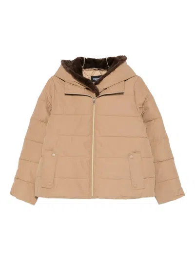 Marella Retore Hooded Puffer Jacket In Neutral